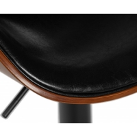 Стул барный KARTER BLACK коричневый орех дерево (BWW) черный PU - Изображение 1